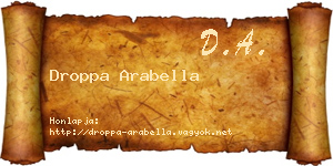 Droppa Arabella névjegykártya